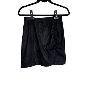 Free People Skirt Womens Size Small Black Rumi Ruched Mini Skirt